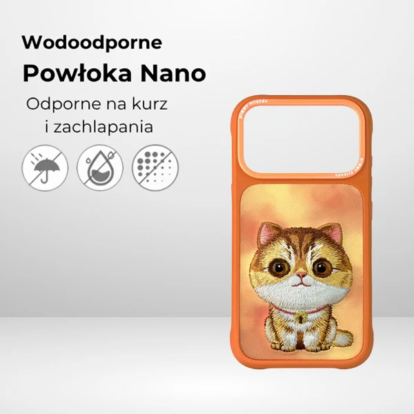 Dėklas Nimmy Big Eyed Pet 2.0 Cat case for iPhone 17 Pro Max - oranžinis aprašymas - Prekės nuotrauka