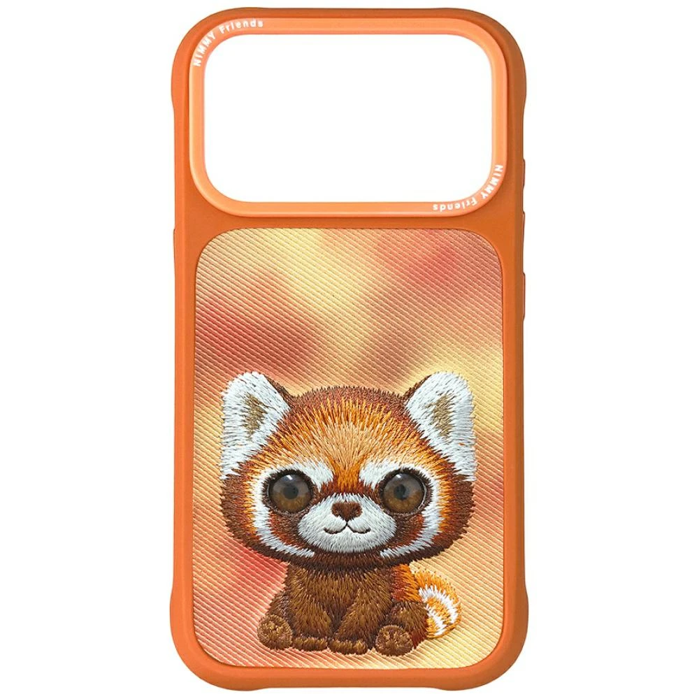 Dėklas Nimmy Big Eyed Pet 2.0 Raccoon case for iPhone 17 Pro - oranžinis aprašymas - Prekės nuotrauka
