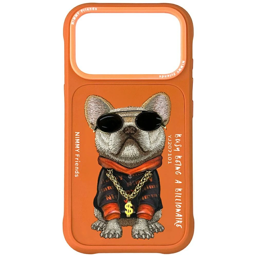 Dėklas Nimmy Glasses Cool Dog Case for iPhone 17 Pro Max - Oranžinis aprašymas - Prekės nuotrauka