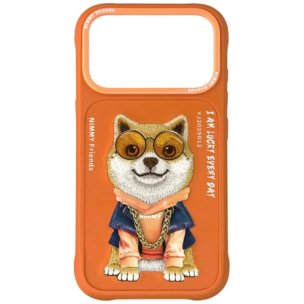 Dėklas Nimmy Glasses Cool Dog iPhone 17 Pro Case - Oranžinis aprašymas - Prekės nuotrauka