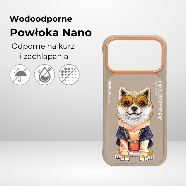 „Nimmy Glasses Cool“ dėklas, skirtas „iPhone 17 Pro“ – smėlio spalvos aprašymas - Prekės nuotrauka