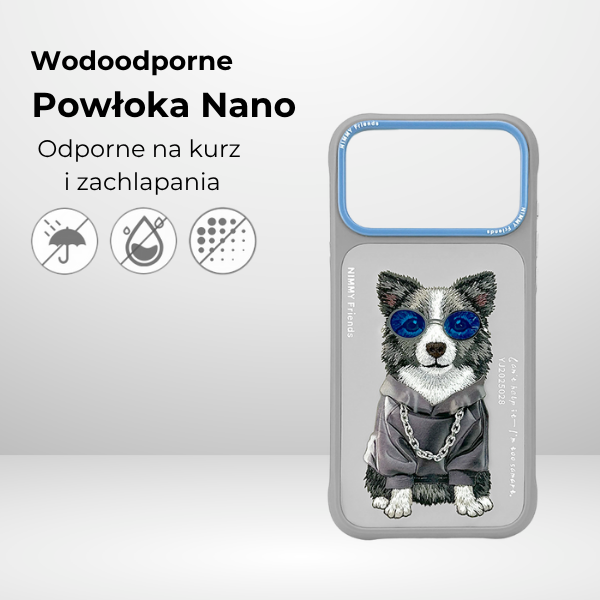 „Nimmy Glasses Cool nag“ dėklas „iPhone 17“ – pilkas aprašymas - Prekės nuotrauka