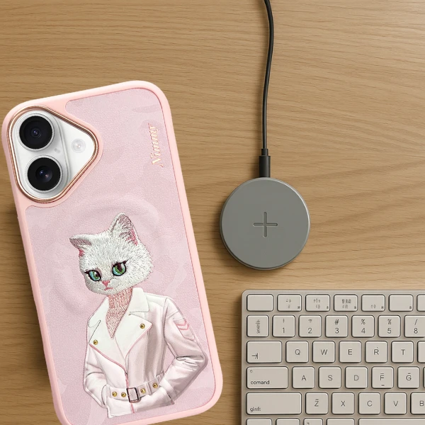 „Nimmy Magnetic“ madingas mielas augintinio formos „MagSafe“ dėklas, skirtas „iPhone 16“ – rožinis aprašymas - Prekės nuotrauka