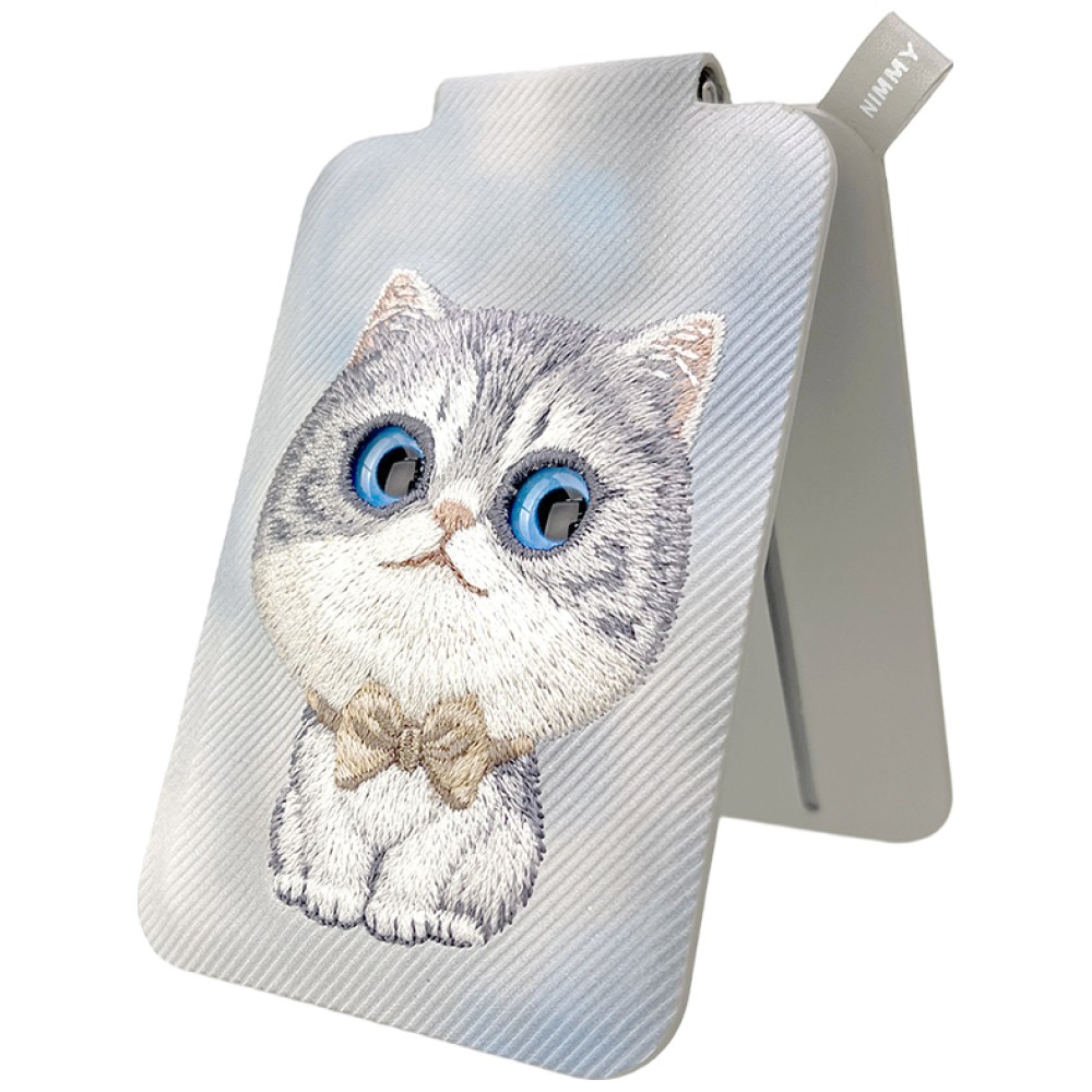 Dėklas Nimmy New Big-Eye Cute Pets 2.0 magnetinė piniginė katėms su telefono laikikliu - pilka aprašymas - Prekės nuotrauka Dėklas Nimmy New Big-Eye Cute Pets 2.0 magnetinė piniginė katėms su telefono laikikliu - pilka aprašymas - Prekės nuotrauka