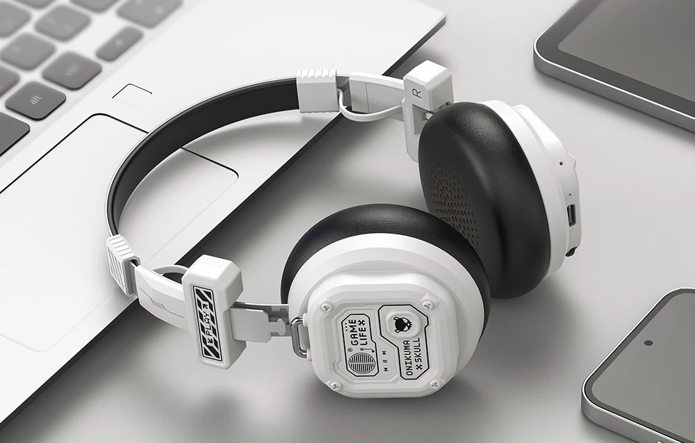 ONIKUMA GT803 gaming headphones (baltas) aprašymas - Prekės nuotrauka