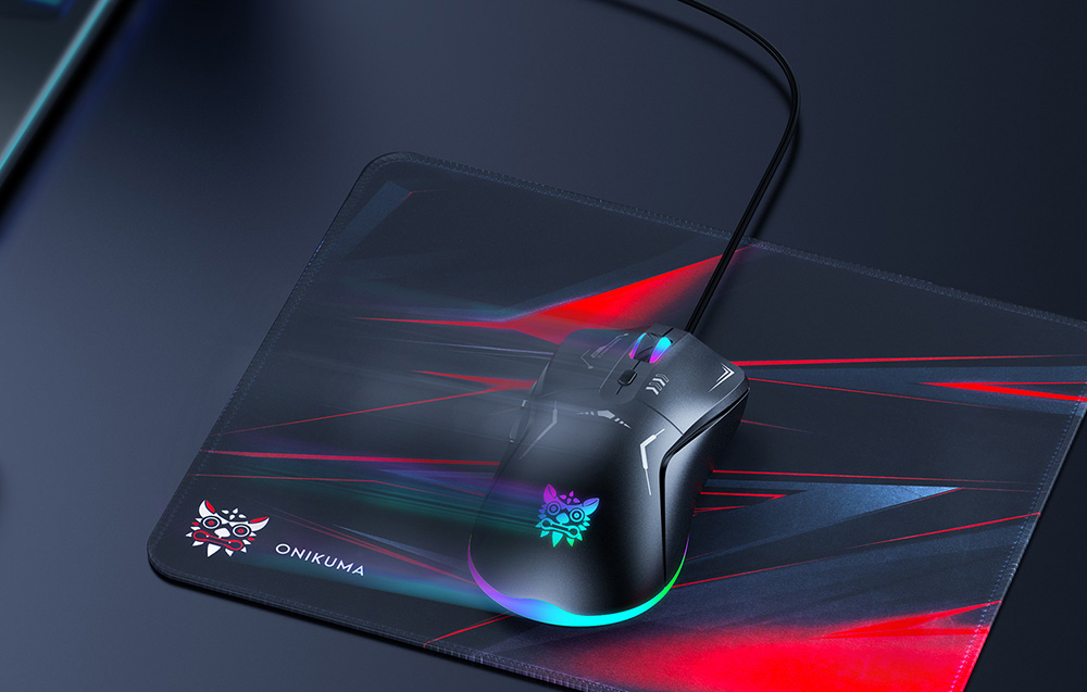 Onikuma TZ5008 5-in-1 Gaming Set: Keyboard + Mouse + Headset + Mouse Pad + Stand aprašymas - Prekės nuotrauka