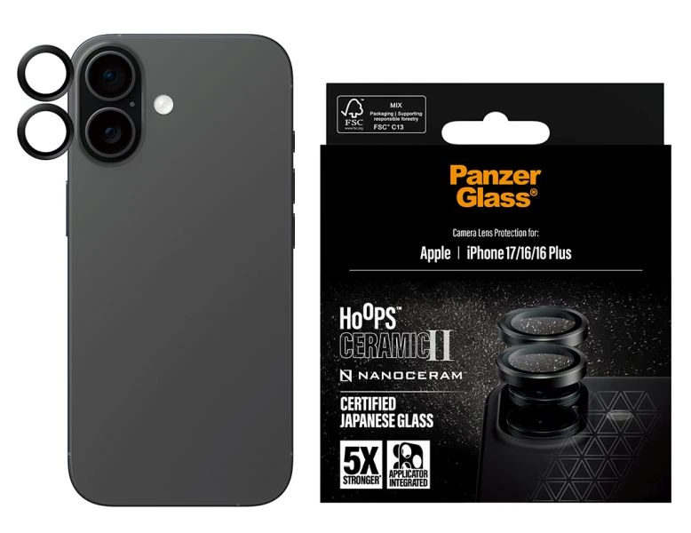 Panzer Glass „PanzerGlass Hoops Ceramic II“ grūdinto stiklo ekrano apsauga, skirta „iPhone 16 / 16 Plus / 17“ aprašymas - Prekės nuotrauka Panzer Glass „PanzerGlass Hoops Ceramic II“ grūdinto stiklo ekrano apsauga, skirta „iPhone 16 / 16 Plus / 17“ aprašymas - Prekės nuotrauka