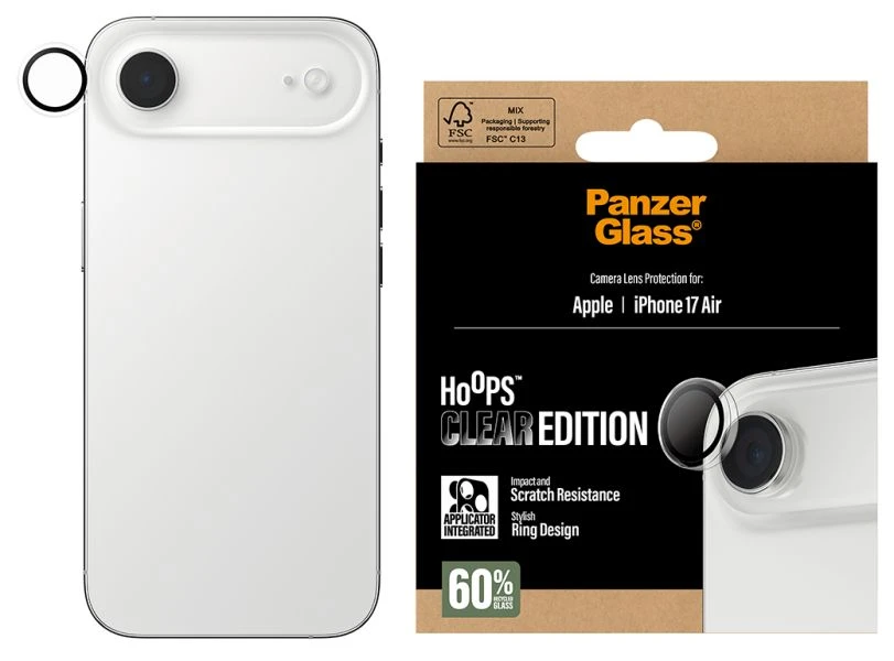 „Panzer Glass PanzerGlass Hoops“ grūdinto stiklo kameros ekrano apsauga, skirta „iPhone Air“ - Juodas aprašymas - Prekės nuotrauka „Panzer Glass PanzerGlass Hoops“ grūdinto stiklo kameros ekrano apsauga, skirta „iPhone Air“ - Juodas aprašymas - Prekės nuotrauka