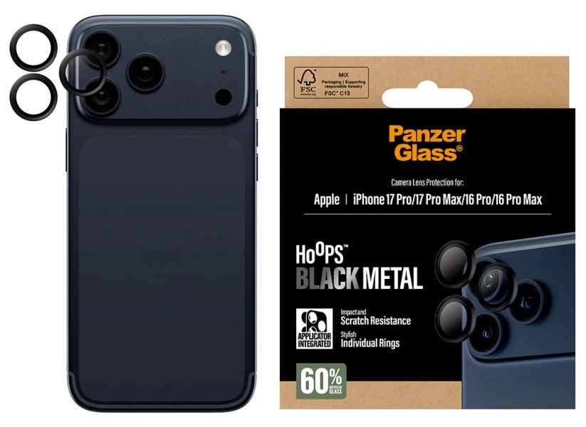 Panzer Glass „PanzerGlass Hoops Ceramic II“ grūdinto stiklo ekrano apsauga, skirta „iPhone 16 / 16 Plus / 17“ aprašymas - Prekės nuotrauka