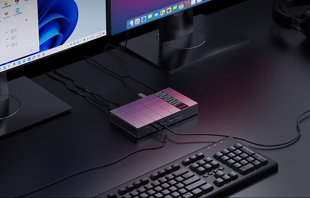 Peladn G2E Thunderbolt 5 Docking Station (Gray) aprašymas - Prekės nuotrauka