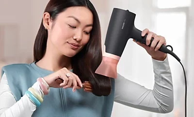 Plaukų džiovintuvas Philips 3000 serija BHD350/10, Juodos/Rausvos spalvos aprašymas - Prekės nuotrauka