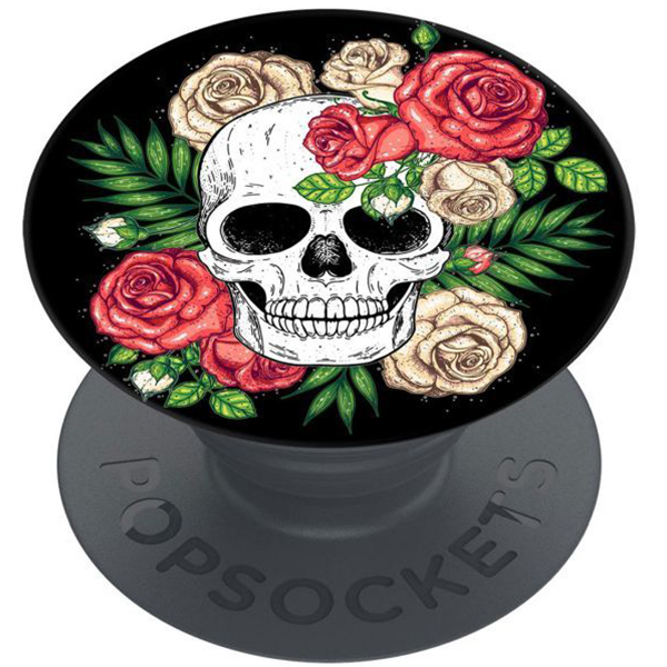 POPSOCKETS Bitter Roses išmaniojo telefono laikiklis ir pagrindas juodos spalvos aprašymas - Prekės nuotrauka