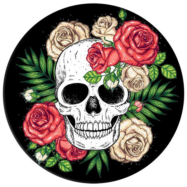 POPSOCKETS Bitter Roses išmaniojo telefono laikiklis ir pagrindas juodos spalvos aprašymas - Prekės nuotrauka