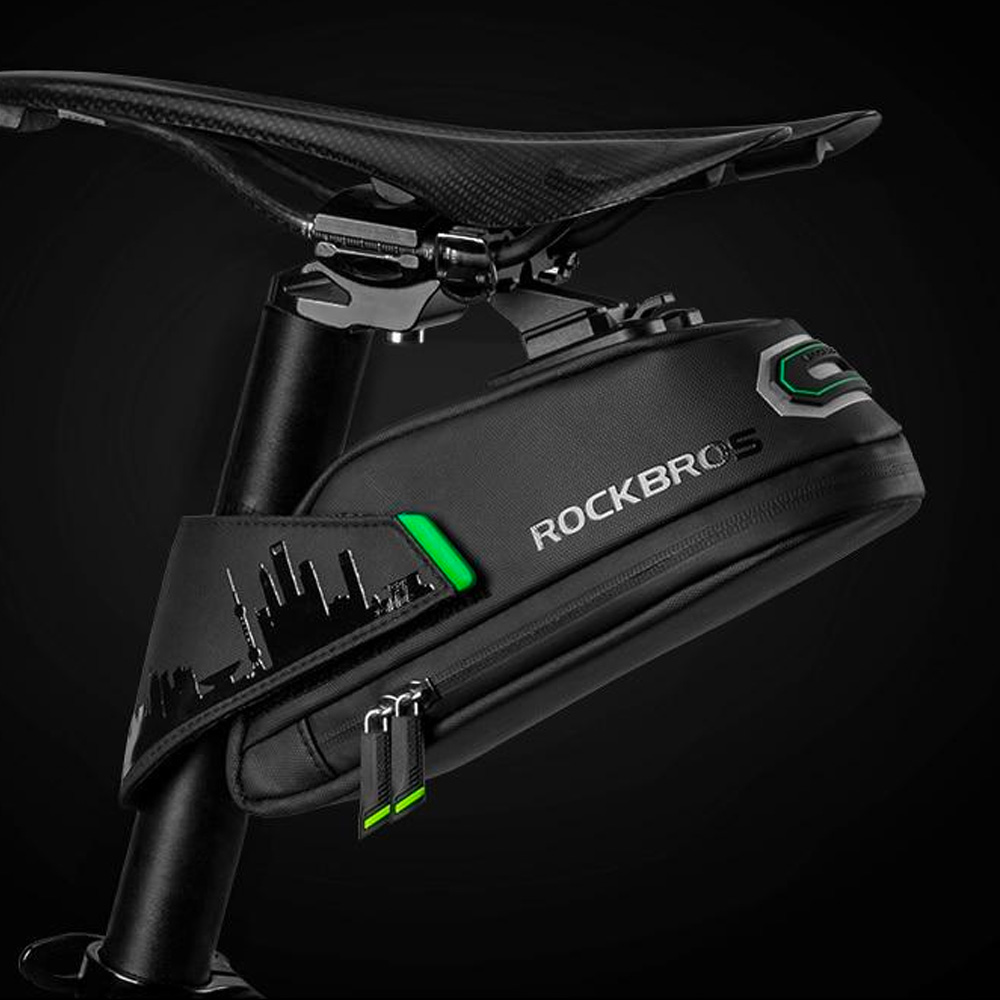 Rockbros C27-1 bicycle bag under the saddle - juodas aprašymas - Prekės nuotrauka