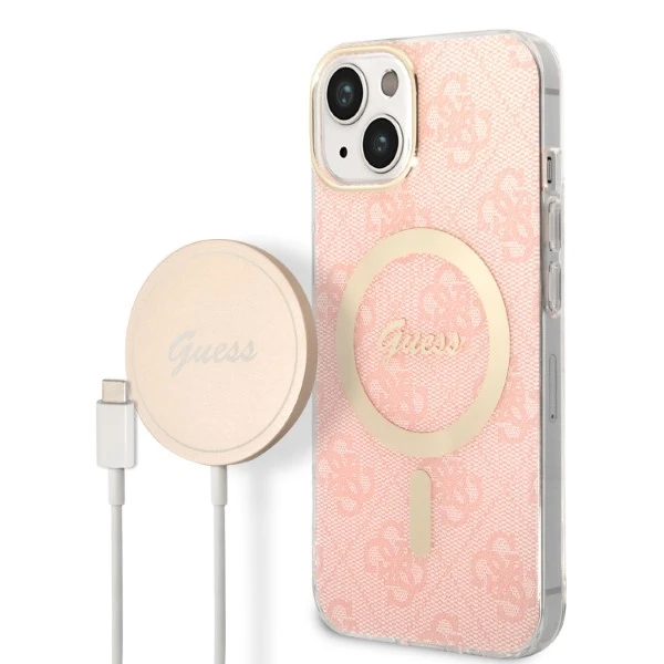 Rinkinys Guess GUBPP14SH4EACSP Case+ Charger iPhone 14 6,1 Rinkinys Guess GUBPP14SH4EACSP Case+ Charger iPhone 14 6,1