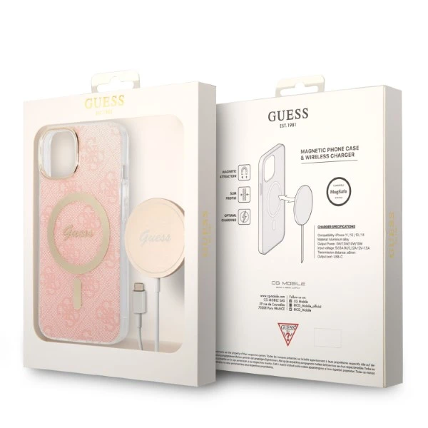Rinkinys Guess GUBPP14SH4EACSP Case+ Charger iPhone 14 6,1 Rinkinys Guess GUBPP14SH4EACSP Case+ Charger iPhone 14 6,1