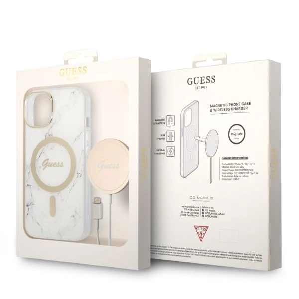 Rinkinys Guess GUBPP14SHMEACSH Case+ Charger iPhone 14 6,1 Rinkinys Guess GUBPP14SHMEACSH Case+ Charger iPhone 14 6,1