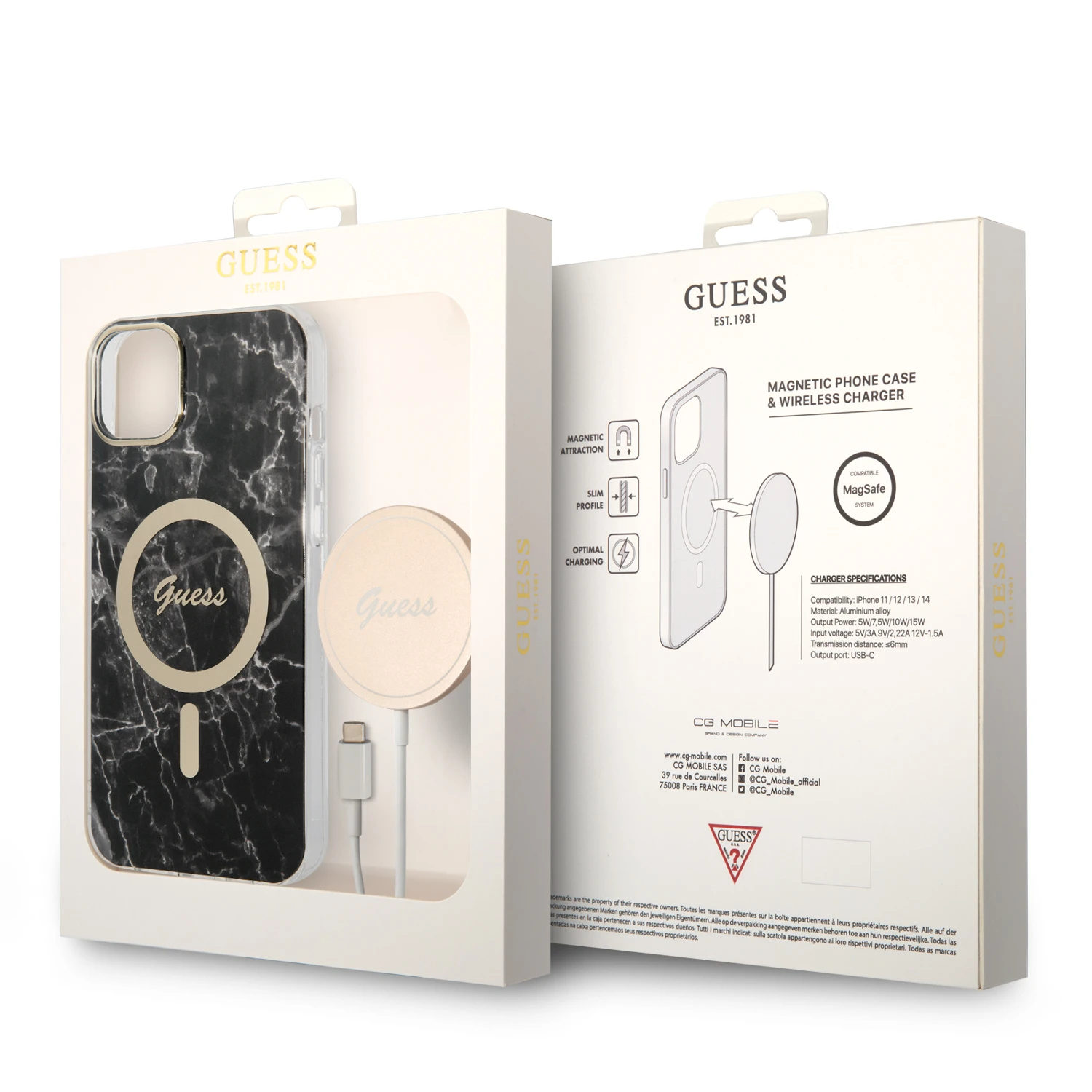 Rinkinys Guess GUBPP14SHMEACSK Case+ Charger iPhone 14 6,1 Rinkinys Guess GUBPP14SHMEACSK Case+ Charger iPhone 14 6,1