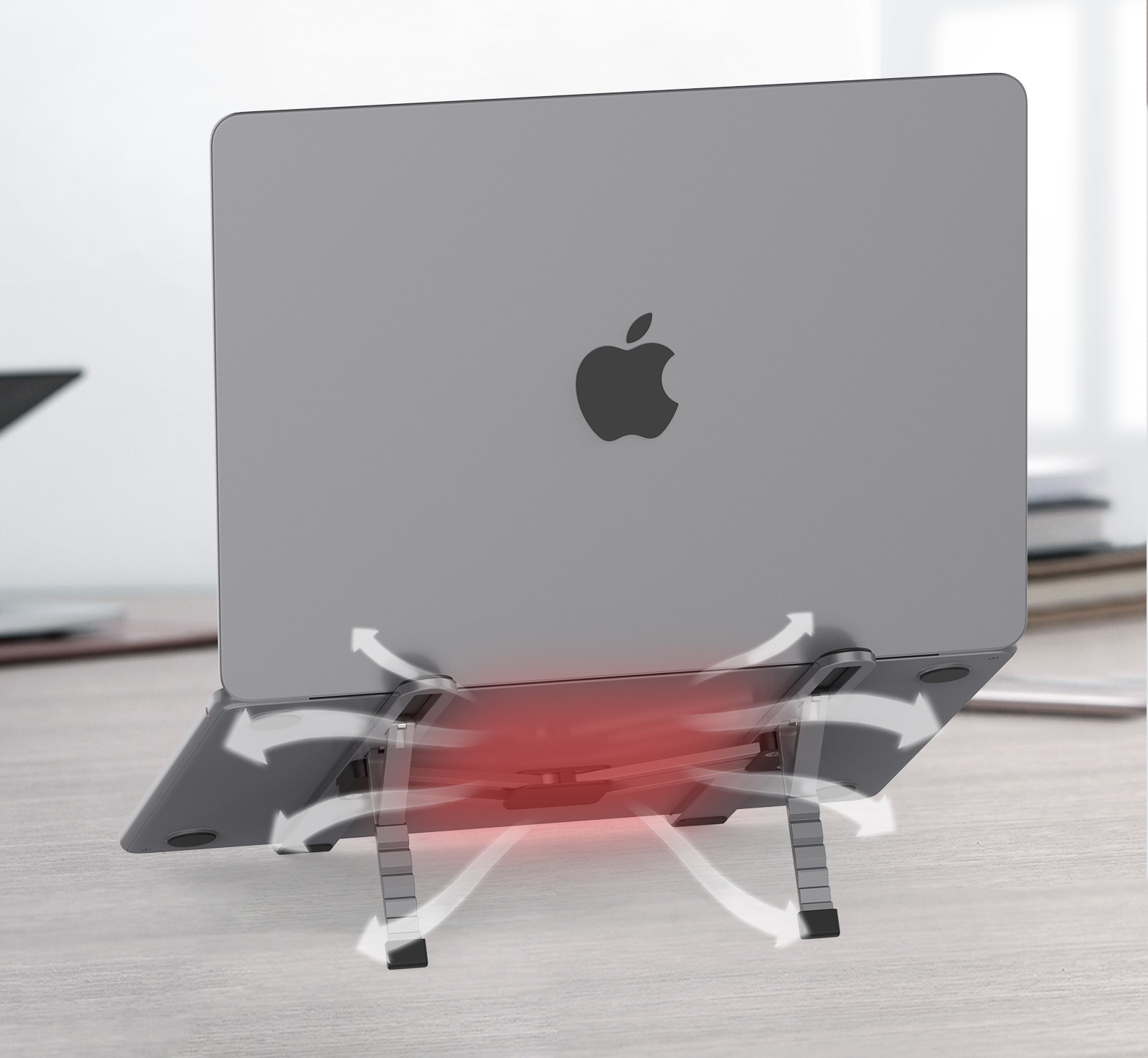 SODI 315 Adjustable Foldable Nešiojamas kompiuteris Stand pilka aprašymas - Prekės nuotrauka SODI 315 Adjustable Foldable Nešiojamas kompiuteris Stand pilka aprašymas - Prekės nuotrauka
