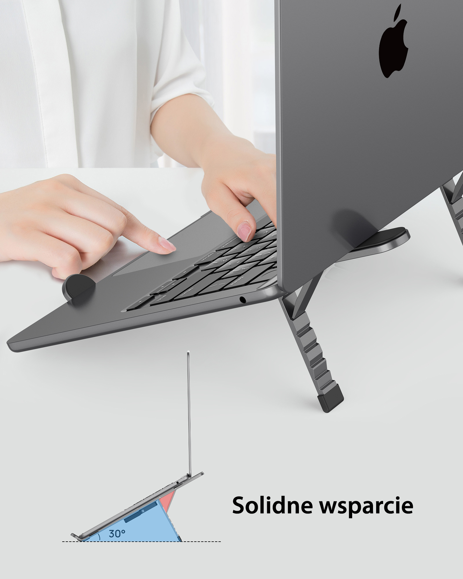 SODI 315 Adjustable Foldable Nešiojamas kompiuteris Stand pilka aprašymas - Prekės nuotrauka SODI 315 Adjustable Foldable Nešiojamas kompiuteris Stand pilka aprašymas - Prekės nuotrauka