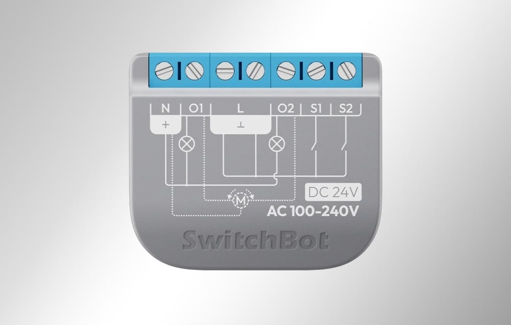 „SwitchBot“ relinis jungiklis, 2PM išmanusis dviejų kanalų jungiklis aprašymas - Prekės nuotrauka