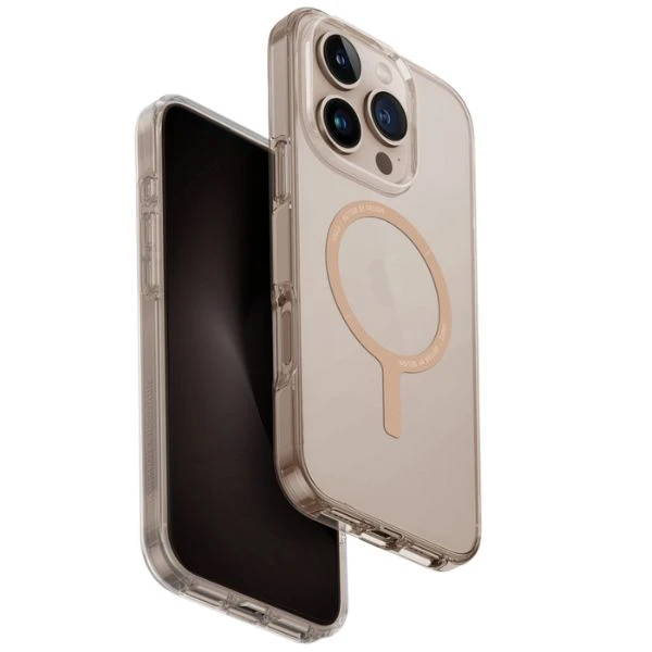 Uniq Clario Magclick įkrovimo dėklas, skirtas iPhone 16 Pro Max – skaidrus auksinis aprašymas - Prekės nuotrauka Uniq Clario Magclick įkrovimo dėklas, skirtas iPhone 16 Pro Max – skaidrus auksinis aprašymas - Prekės nuotrauka