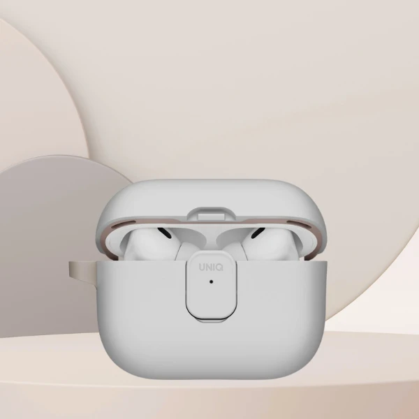 Dėklas Uniq Clyde Case for AirPods Pro 3rd Gen - Gray-rusvai gelsvas aprašymas - Prekės nuotrauka
