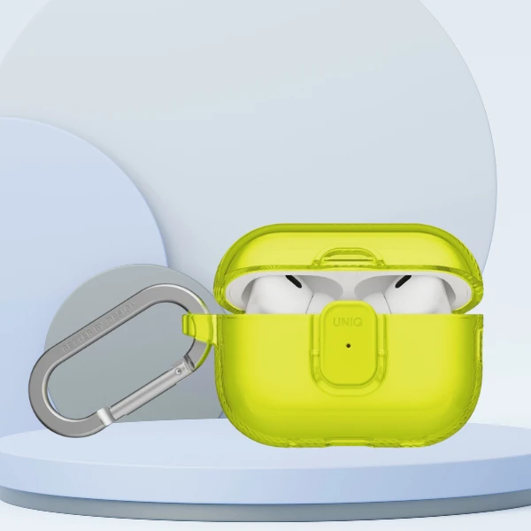 „Uniq Glase Pro“ dėklas, skirtas „AirPods Pro 3“ ausinėms, su užraktu – permatomas, geltonas aprašymas - Prekės nuotrauka „Uniq Glase Pro“ dėklas, skirtas „AirPods Pro 3“ ausinėms, su užraktu – permatomas, geltonas aprašymas - Prekės nuotrauka