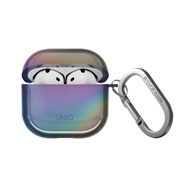 „Uniq Iridescia AirPods 4“ pakabinamas dėklas – holografinis, daugiaspalvis aprašymas - Prekės nuotrauka „Uniq Iridescia AirPods 4“ pakabinamas dėklas – holografinis, daugiaspalvis aprašymas - Prekės nuotrauka