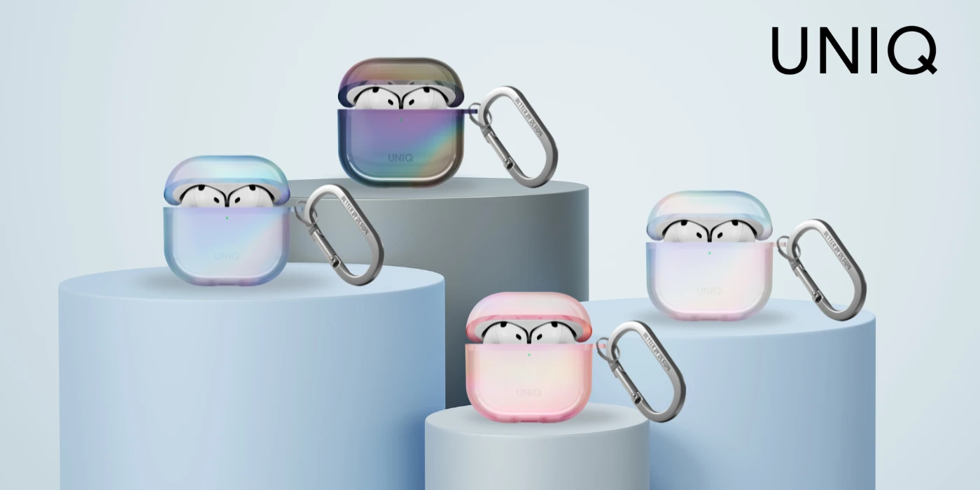 Dėklas Uniq Iridescia AirPods 4 Hang Case - Holo Rožinė aprašymas - Prekės nuotrauka Dėklas Uniq Iridescia AirPods 4 Hang Case - Holo Rožinė aprašymas - Prekės nuotrauka