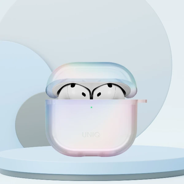 „Uniq Iridescia“ dėklas, skirtas „AirPods 4“ ausinėms, pakabinamas dėklas – holografinis baltas aprašymas - Prekės nuotrauka „Uniq Iridescia“ dėklas, skirtas „AirPods 4“ ausinėms, pakabinamas dėklas – holografinis baltas aprašymas - Prekės nuotrauka