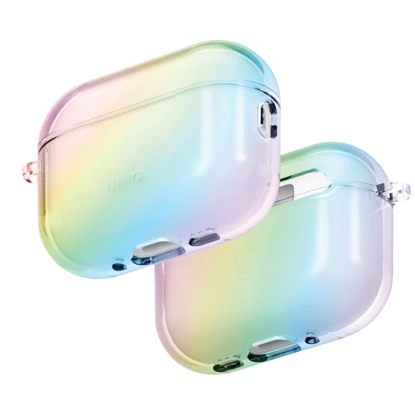 Dėklas Uniq Iridescia Hang Case for AirPods Pro 3 - Transparent Multicolor aprašymas - Prekės nuotrauka