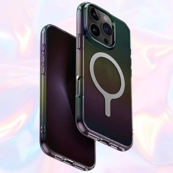 Uniq Iridescia Magclick įkrovimo dėklas, skirtas iPhone 16 Pro Max - Juodas aprašymas - Prekės nuotrauka Uniq Iridescia Magclick įkrovimo dėklas, skirtas iPhone 16 Pro Max - Juodas aprašymas - Prekės nuotrauka
