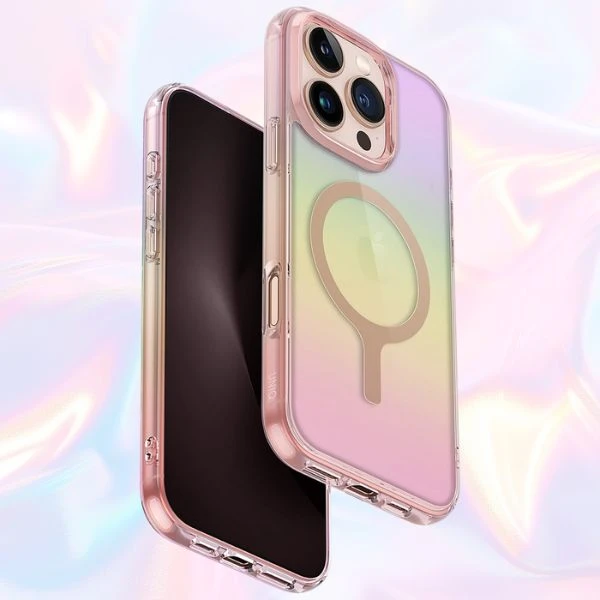 Dėklas Uniq Iridescia Magclick Charging Case for iPhone 16 Pro Max - Rožinė aprašymas - Prekės nuotrauka