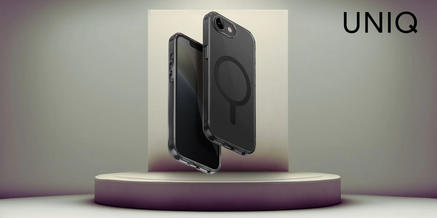 Uniq LifePro Magclick įkrovimo dėklas iPhone 16e - Juodas aprašymas - Prekės nuotrauka