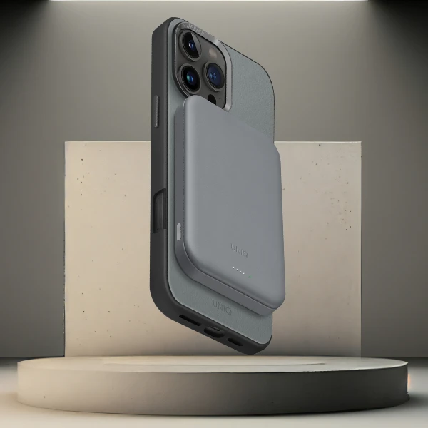 Uniq Lyden Lexa Magnetic 5000mAh PD USB-C MagSafe Power Bank - Gray aprašymas - Prekės nuotrauka
