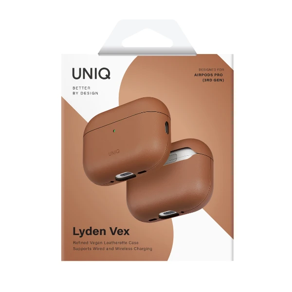 „Uniq Lyden Vex“ dėklas, skirtas „AirPods Pro 3“ – rudas aprašymas - Prekės nuotrauka