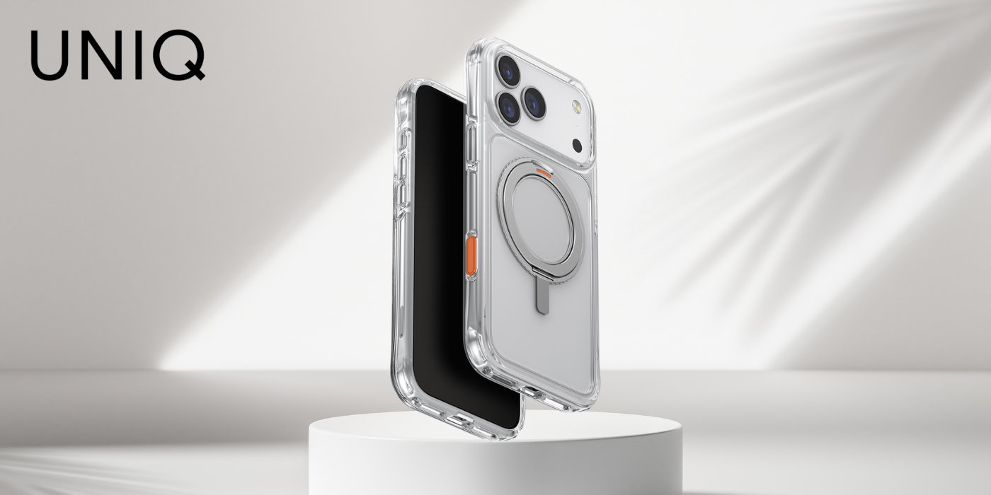 Dėklas Uniq Swivix 360 Rotating Kickstand Case for iPhone 17 Pro Max - Transparent aprašymas - Prekės nuotrauka