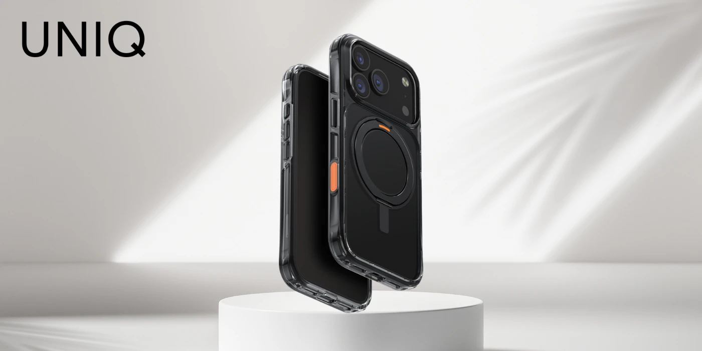 UNIQ Swivix dėklas skirtas Apple iPhone 17 Pro 360 Rotating Kickstand Gold aprašymas - Prekės nuotrauka UNIQ Swivix dėklas skirtas Apple iPhone 17 Pro 360 Rotating Kickstand Gold aprašymas - Prekės nuotrauka