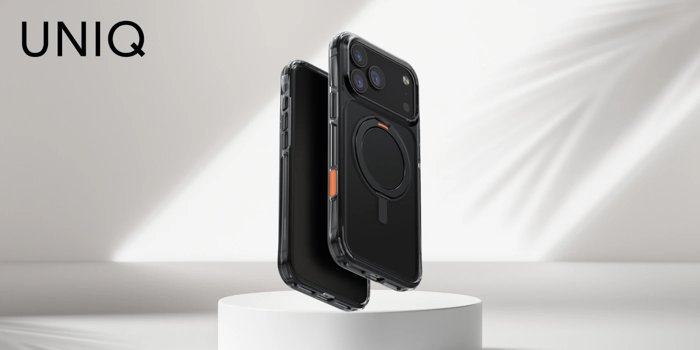UNIQ Swivix dėklas skirtas Apple iPhone 17 Pro Max 360 Rotating Kickstand juodos spalvos aprašymas - Prekės nuotrauka UNIQ Swivix dėklas skirtas Apple iPhone 17 Pro Max 360 Rotating Kickstand juodos spalvos aprašymas - Prekės nuotrauka