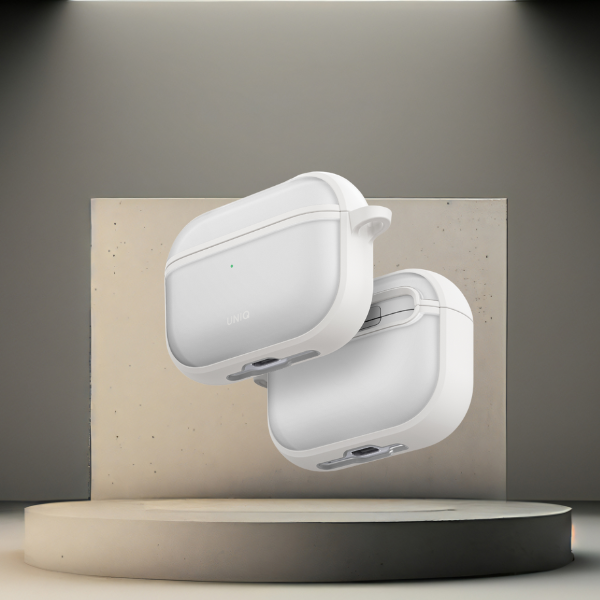 „Uniq Veren“ dėklas, skirtas „AirPods Pro 3“ ausinėms - Baltas aprašymas - Prekės nuotrauka