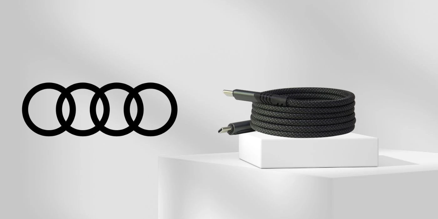 USB-C / USB-C Audi 2.0 Cable 20V 3A 60W - Juodas aprašymas - Prekės nuotrauka