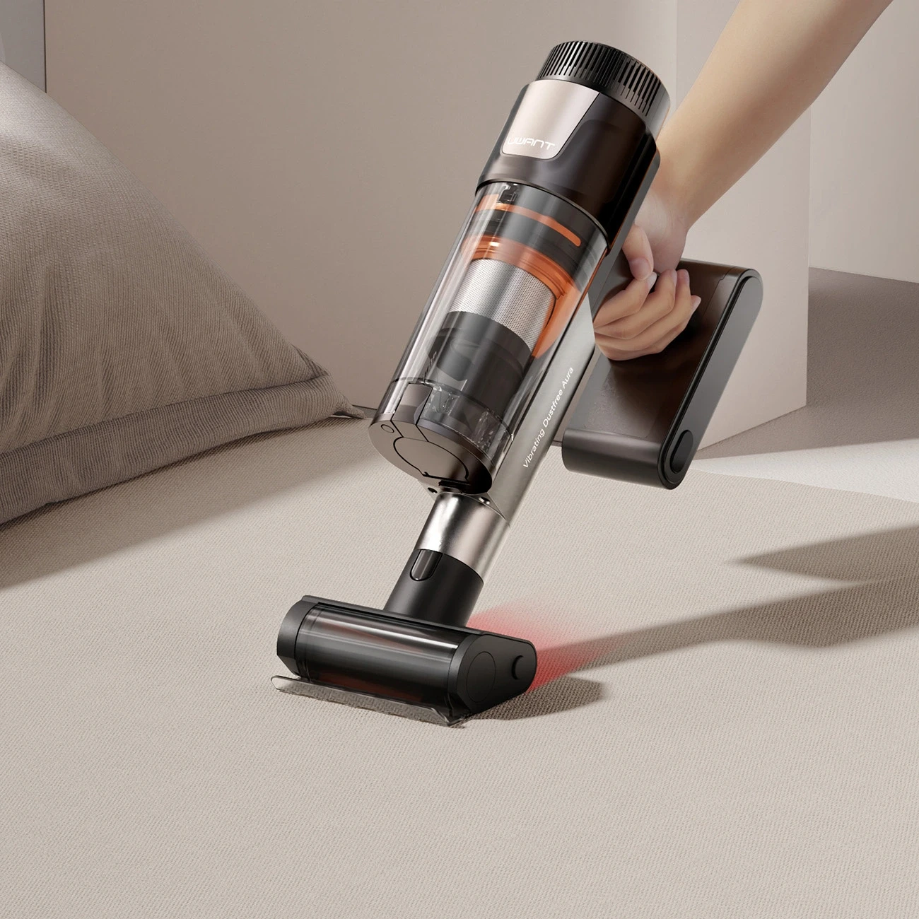 UWANT V600 belaidis vertikalus dulkių siurblys – pilkas aprašymas - Prekės nuotrauka UWANT V600 belaidis vertikalus dulkių siurblys – pilkas aprašymas - Prekės nuotrauka
