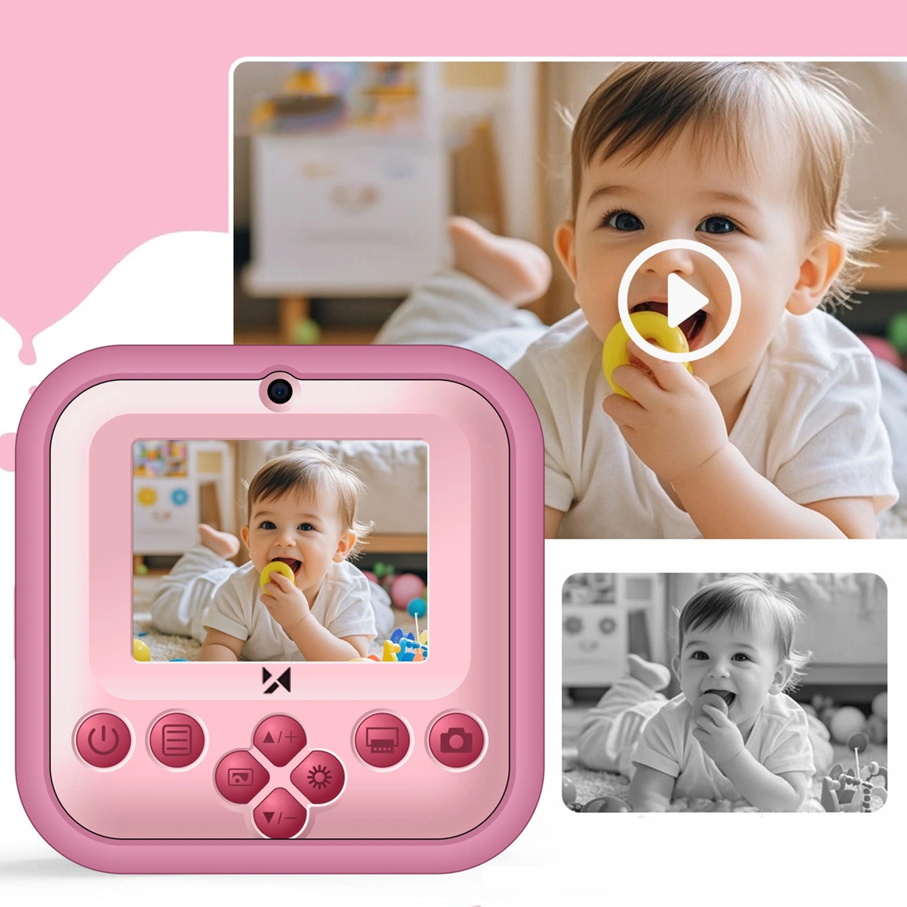 Wozinsky WDT-03 Thermal Spausdintuvas Camera for Kids - Rožinė aprašymas - Prekės nuotrauka
