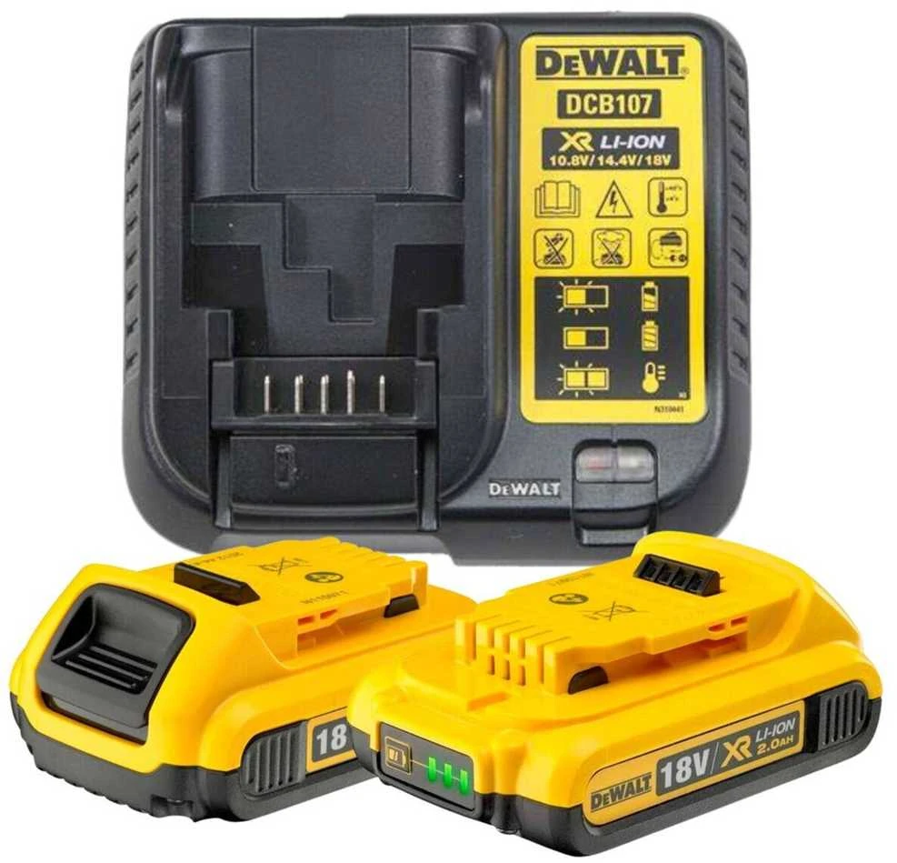 DEWALT suktuvas gręžtuvas DCD771D2,18V, 2x2.0Ah + lagaminas
