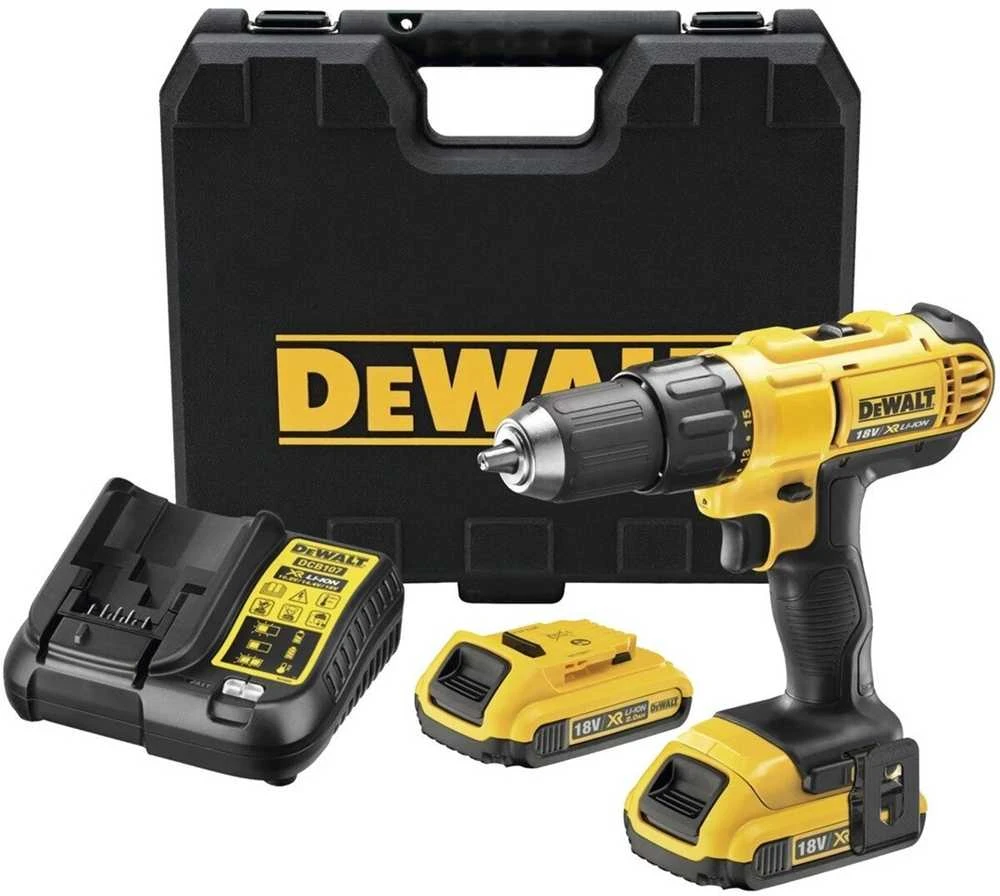 DEWALT suktuvas gręžtuvas DCD771D2,18V, 2x2.0Ah + lagaminas