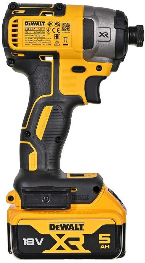 Dewalt Smūginis suktuvas DCF887P2, 18 V (2 x 5Ah) Li-ion XR, bešepetėlinis