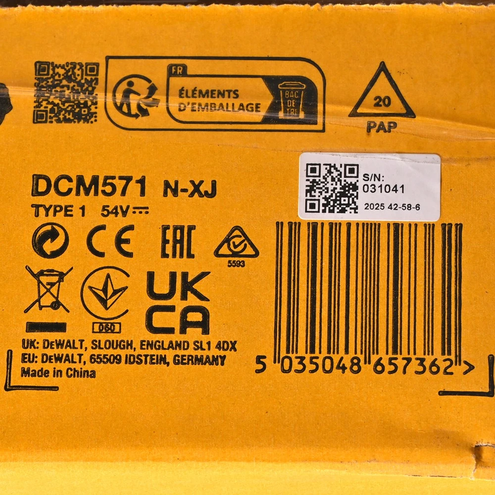 DEWALT akumuliatorinė žoliapjovė DCM571N 54V be akumuliatoriaus ir kroviklio