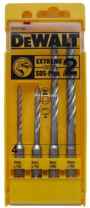 Grąžtas Grąžtų komplektas DeWalt DT9700; SDS-Plus; 4 vnt.