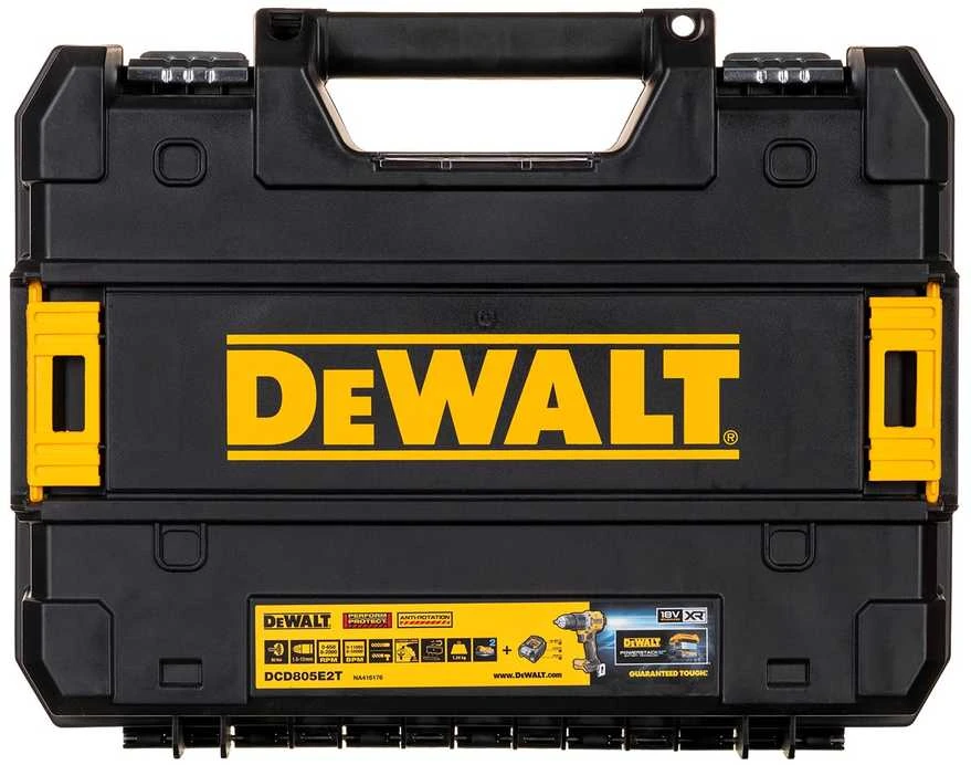 Smūginis gręžtuvas-suktuvas DeWalt DCD805E2T-QW; 18 V; 2x1,7 Ah akum.